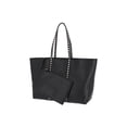 thumbnail image 2 of Valentino Garavani Women's Black Rockstud Textured Leather Tote Black, 2 of 5
