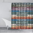 thumbnail image 4 of Positive Inspirational Quotes Shower Curtain, Country Vintage Colorful Wood Planks Rustic Farmhouse Bathroom Decor, Waterproof Polyester Fabric Shower Curtain, 72x72 Inch, On The Journey, 4 of 6