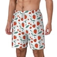 thumbnail image 2 of Uemuo Strawberries Pattern Mens Swim Trunks Quick Dry Board Shorts with Mesh Lining, Stretch Beach Shorts Quick Dry No-Chafing Board Shorts-XX-Large, 2 of 9