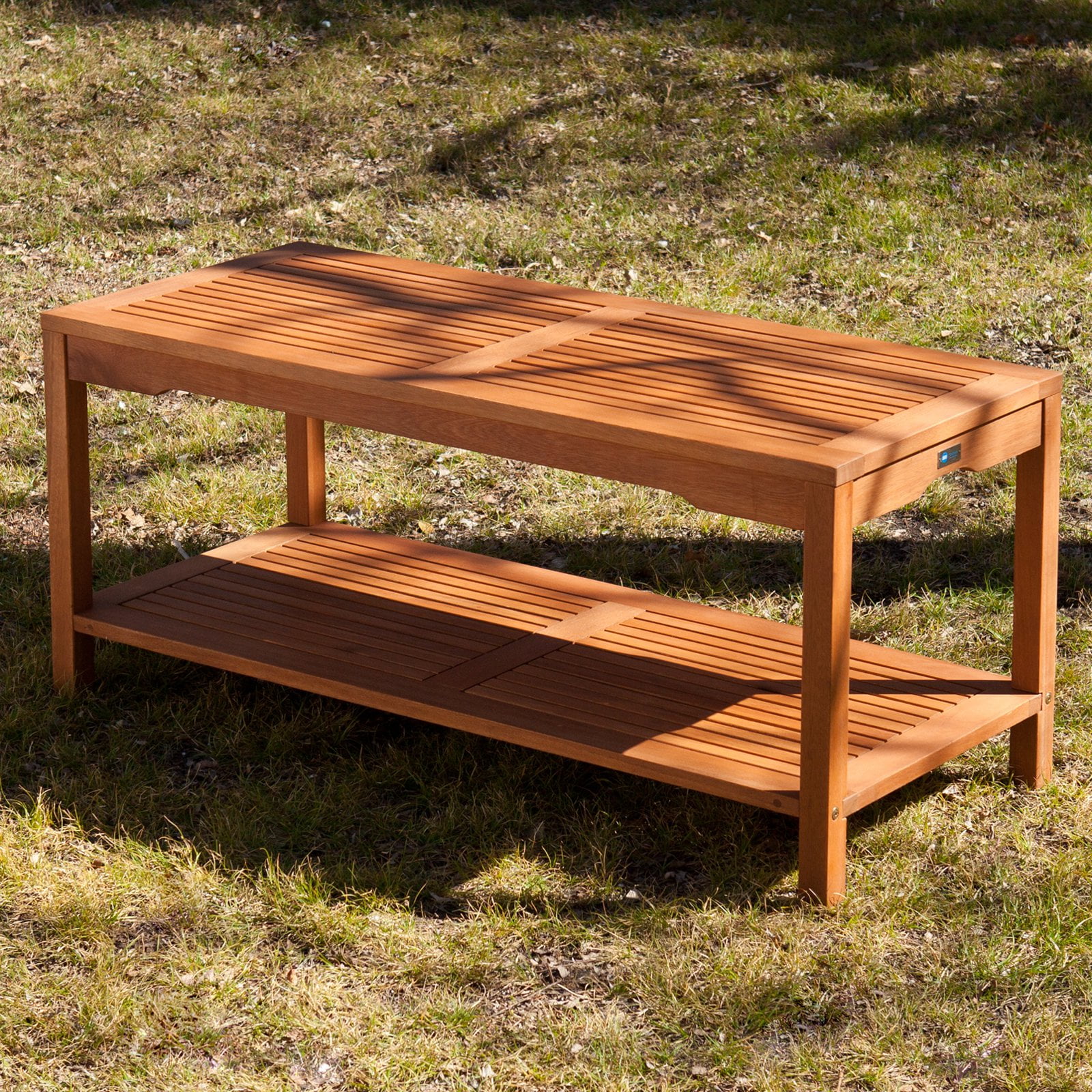 SEI Catania Outdoor Cocktail Table-Material:Eucalyptus,Size:47.25"W x ...
