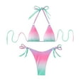 thumbnail image 6 of Fesfesfes Bikini Sets for Women 2023 New Sexy Swimwear Split Bikini Sets High Waist Swimsuit Split Swimwear Beachwear Halter Neck Pool Party Bikinis, 6 of 9
