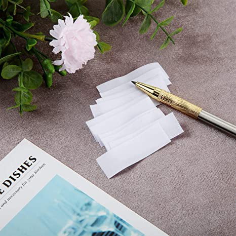 GOOHOCHY 20pcs Handwrite Iron On Labels For Clothing Writable Fabric Name Tags For Garment Identification Laundry Room Nursing Home Office