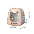 thumbnail image 3 of Cat Carrier Backpack, Pet Carrier Backpack Front Pack for Cat Puppy Dog Carrier Backpack Bag Space Capsule, Pet Carrier for Travel Hiking Camping Brown#, 3 of 6