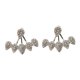 thumbnail image 3 of Pendientes de botón de oreja de chaqueta de oreja de de hoja de diamantes de imitación elegante simple Plata Sunnimix Aretes de cristal, 3 of 6