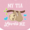 thumbnail image 4 of Inktastic My Tia Loves Me with Sloth and Hearts Boys or Girls Baby Bib, 4 of 4