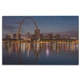 thumbnail image 1 of St. Louis, Missouri, Skyline, Photography A-93070 Birch Wood Wall Sign (12x18 Rustic Home Decor, Ready to Hang Art), 1 of 4