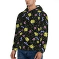 thumbnail image 2 of Hoodies for Men - Blue Purple Yellow Carnations Flowers Long Sleeve Comfrt Men'S Fashion Hoodies & Sweatshirts, Sweatshirts for Men Hoodies Pullover Clothing Clothes with Pouch, 2 of 7