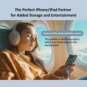 PioData iXflash 128GB Backup Flash Drive – USB Type-A & Type-C for iPhone, iPad, and Computer – Blue, iPhone Storage Photo Stick