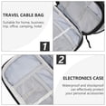 thumbnail image 2 of Electronic Cable Organizer Bag with Digital Storage Pouch, Travel Accessories Power Supply Case, Fabric Carrying Case, 2 of 6