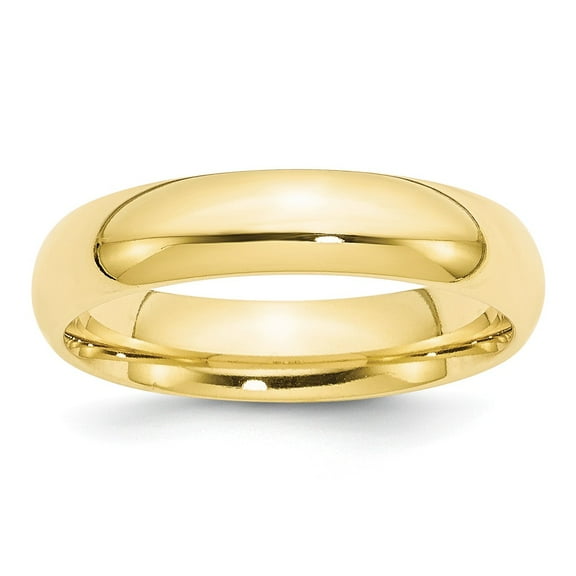 10K Yellow Gold Ring Band Wedding Comfort 5mm Standard Fit Size 6