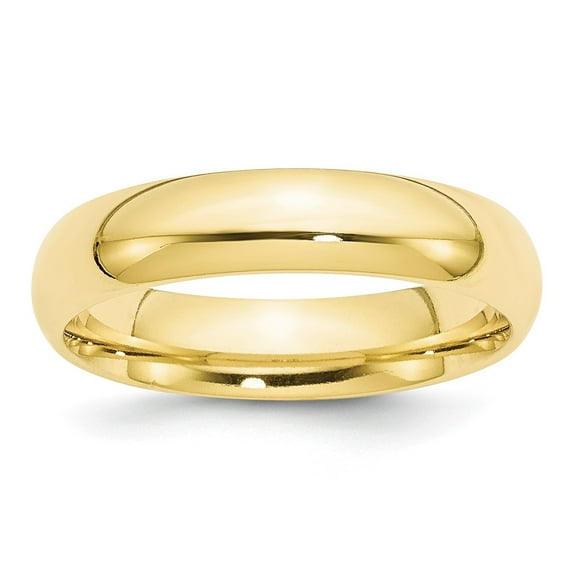 Solid 10k Yellow Gold 5mm Standard Comfort Fit Wedding Band Size 6