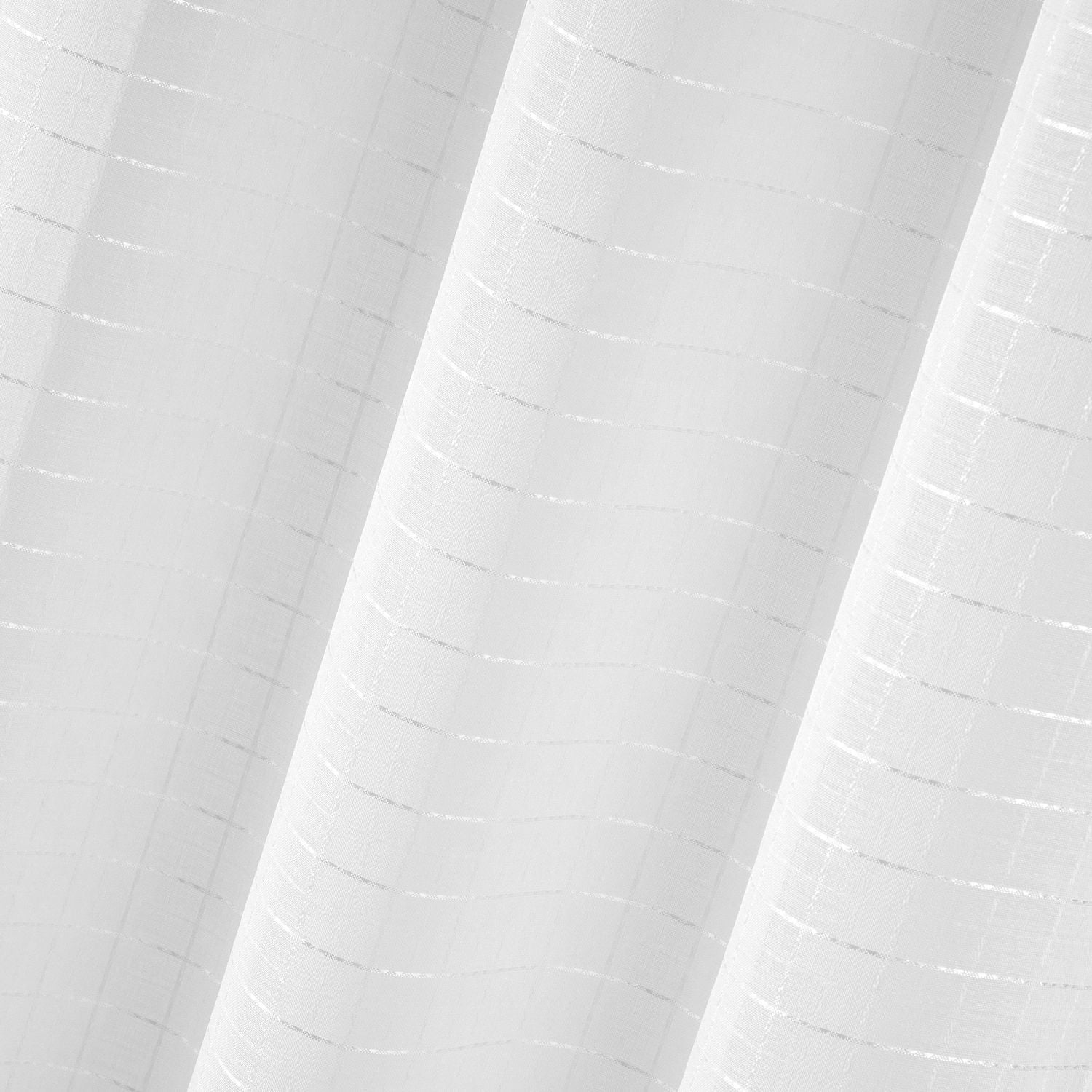 Mainstays Windowpane Sheer Window Curtains Panel Pair, Set of 2, White, 38" W x 84" L