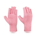 thumbnail image 1 of Relieve Hand Discomfort with 1pair Fingerless Compression Gloves,pink, 1 of 7