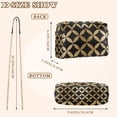 thumbnail image 4 of FORMRS Women Crossbody Purse with Chain Strap Vegan Leather Shoulder Handbag, Black Geometric, 4 of 7