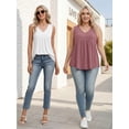 thumbnail image 6 of MOYIKO Tank Tops for Women V Neck Sleeveless Tops Summer Trendy Dressy Casual Flowy Shirts Loose Fit, 6 of 7