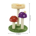 thumbnail image 6 of THE LICKER STORE Pixie 22.5" 3-Tier Cottage Sisal Mushroom Cat Tree with Scratching Posts, Napping Perch, and Dangling Bell Toy, Multi, CTR1001A, 6 of 9