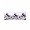 thumbnail image 2 of Purple Turquoise Tulip Throw Pillow Covers, Botanical Floral Petal Plants Soft Breathable Pillow Cases with Invisible Zipper for Sleeping, Long Body Pillowcases for Couch Bed Sofa Chair 20x54 Inches, 2 of 6