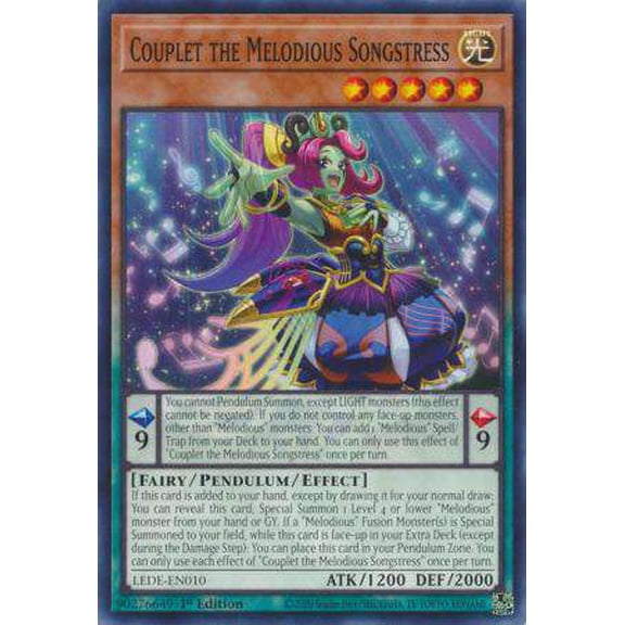 YuGiOh Legacy of Destruction Common Couplet the Melodious Songstress LEDE-EN010