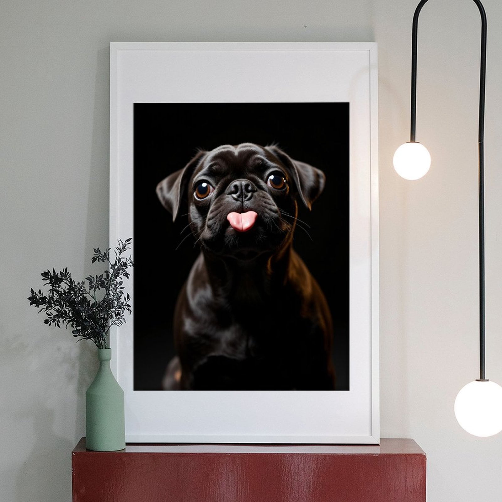 Diamond Art Kit for Adults, Adorable Pug Sticking Tongue Out Diamond Painting for Adults Beginners, DIY Diamond Art Painting Kits, 5D Diamond Painting Crafts for Home Decor 12x16 Frameless