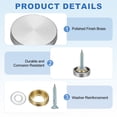 thumbnail image 3 of Uxcell Mirror Screws 304 Stainless Steel Decorative Caps Cover Nails Fasteners Brushed for Sign Advertising Hardware Silver 16mm, 3 of 5