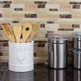 thumbnail image 5 of Home Basics Rustic Ceramic Rooster Kitchen Utensil Crock, 6x6.75 Inches, White, 5 of 5