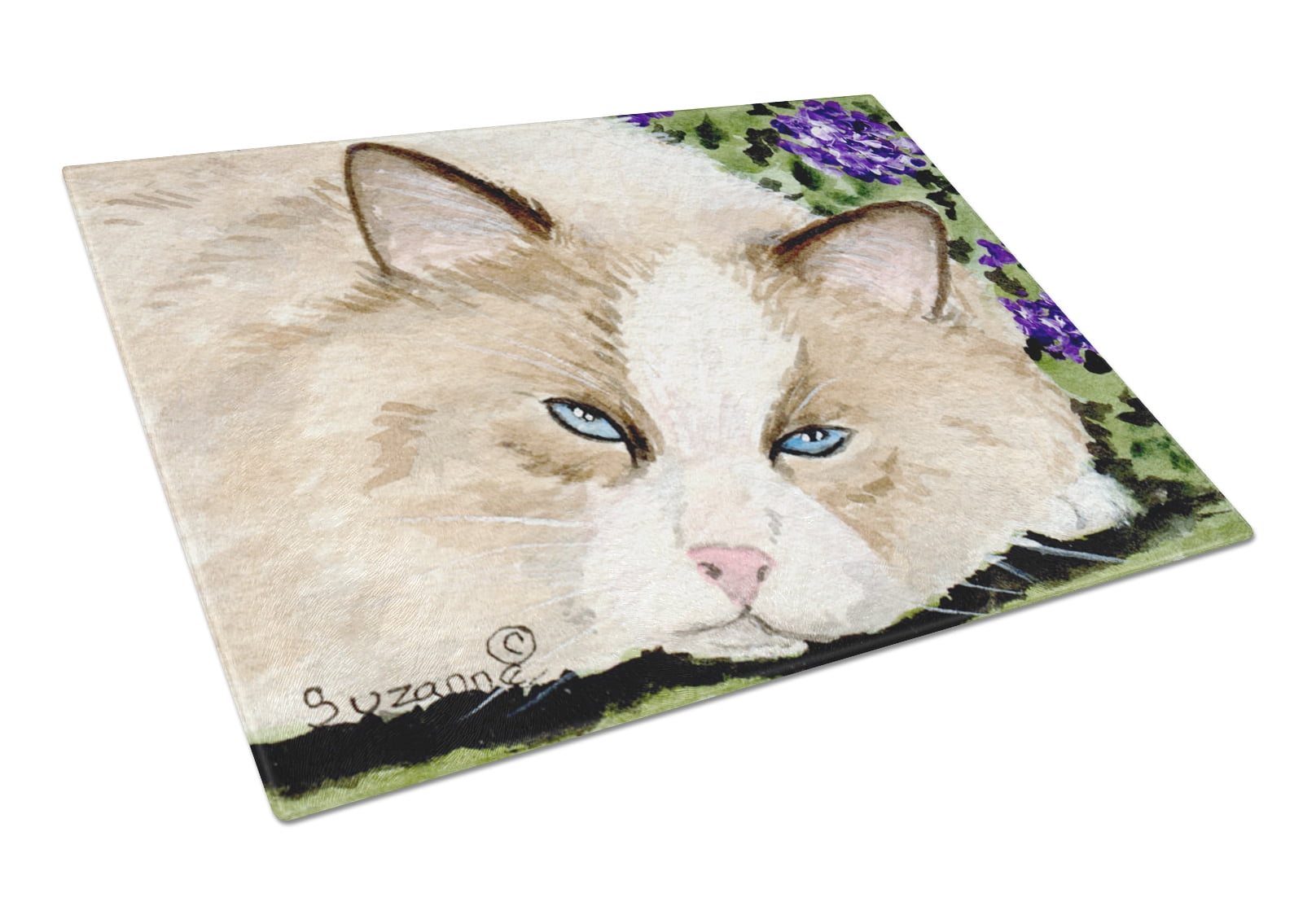 Cat Glass Cutting Board Large