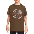thumbnail image 2 of GBSYEWXS Tops For Boys Toddler Short Sleeve Baseball Print Size 10-12 Years Fashion Tee Crew Neck T-Shirts Brown, 2 of 4