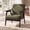 Green, variant on OMNIBERG Mid-Century Modern Accent Chair, Upholstered Armchair with Solid Wood Frame, Comfort Reading Chair Lounge Chair for Living Room Bedroom Sunroom, White