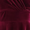 thumbnail image 6 of Vintage Velvet Dress for Women Party 2025 Sleeveless Pleated Wrap V Neck Ball Gown Tea Length Cocktail Dress (X-Large, Red), 6 of 7