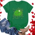 thumbnail image 1 of T-Shirt de la Saint-Patrick pour Femmes Mode Saint-Patrick Imprimé Col Rond Manches Courtes T-Shirt Décontracté Haut T-Shirts de la Saint-Patrick pour Femmes, 1 of 4