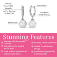 thumbnail image 2 of Cate & Chloe Daphne 18k White Gold Plated Shell Pearl Earrings with Swarovski Crystals for Women, 2 of 10