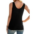 thumbnail image 4 of Nlife Women Pocket Buttons Round Neck Sleeveless Tank Top, 4 of 4