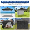 thumbnail image 3 of SANOPY 10'x10' Heavy Duty Pop up Canopy, Outdoor Shade Instant Commercial Canopy, Portable Folding Beach Canopy with 4 sidewalls, Black, 3 of 11