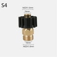 thumbnail image 1 of Brass Copper Adapter for High Pressure Washer Foam Lance Generator Water Gun Soap Foamer M22 * 1.5mm for Car Washer Male Thread, 1 of 5