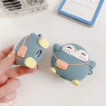 thumbnail image 5 of RV Compatible con funda Airpods, funda de silicona para Airpod 3D animal lindo pingüino pollo pato reno cerdo divertido personaje de dibujos animados (AirPods Pro, pingüino sonriente) Rojo Verde, 5 of 5