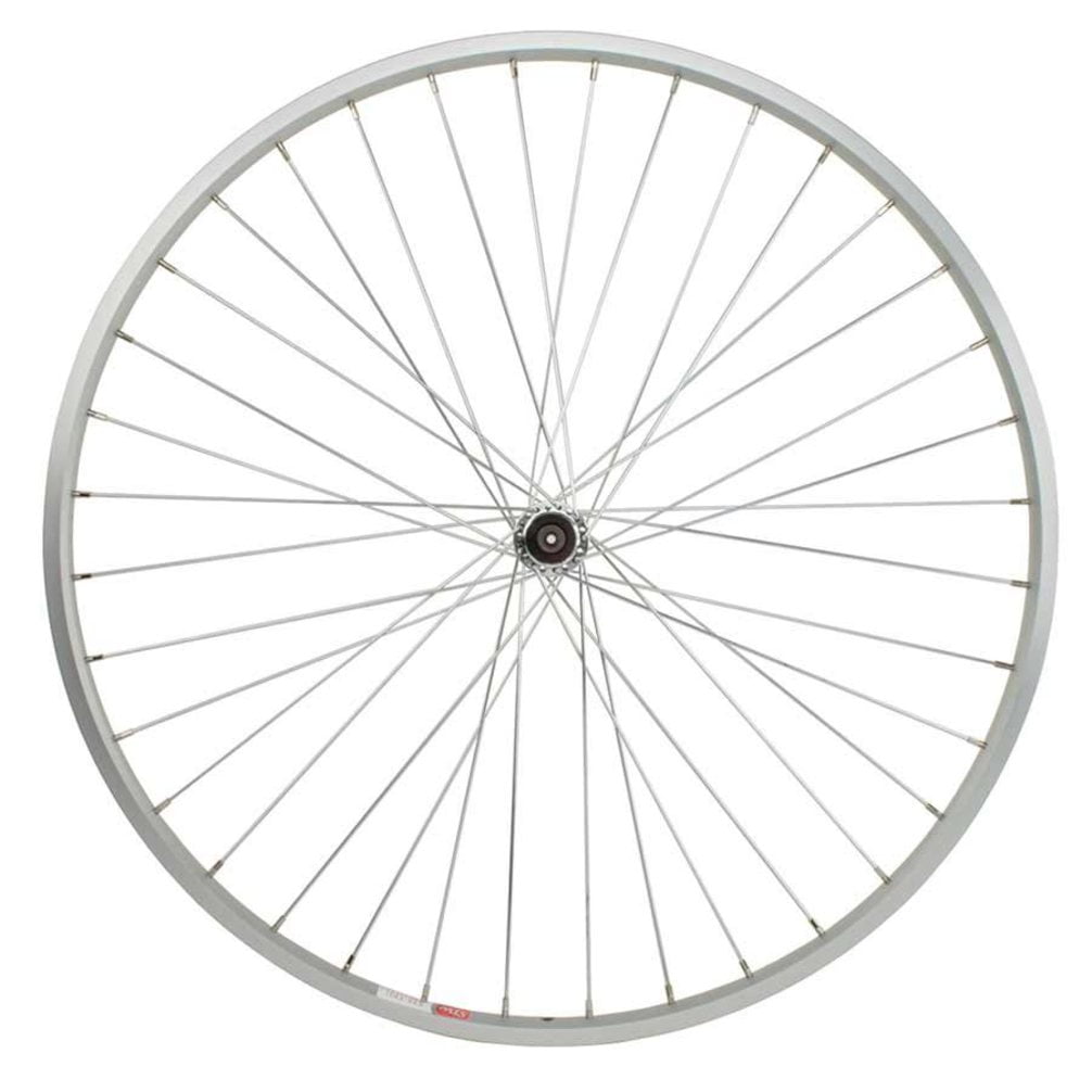 700c wheelsON FRONT WHEEL Quick Release Rim Brake Double wall Black//Silver 36H