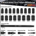 thumbnail image 2 of 23PCS 1/2-Inch Drive Torque Wrench Set, 10-170FT.LB/13.6-230.5Nm, 1/2 Drive Click Torque Wrench, 72-Tooth Dual-Range, ±3% Precision Adjustable Torque Wrenches for Cart, Motorcycle, Lug Nut, 2 of 6