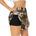 thumbnail image 3 of Running Shorts for Women, Butterfly Stamp Pattern Workout Athletic Shorts with Pockets, Lounge Yoga Shorts Women, 3 of 7
