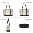 thumbnail image 6 of FORMRS Canvas Laptop Tote Bag for Women with 15.6" Computer Compartments Shoulder Handbag, Halloween Ghosts, 6 of 7