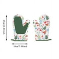 thumbnail image 5 of PGYONG Oven Mitts Gloves 1 Pair Heat Resistant 480 ℉ Non Slip Clear Silicone Printed Christmas Kitchen Women Men Cooking Baking Barbecue Machine Washable (Christmas,Gray Mittens), 5 of 7