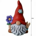 thumbnail image 3 of Garden Gnome Statue Outdoor Decor Large Flocked Resin Gnome Figurine with Solar Light Holding 𝐋antern Welcome Sign Garden Yard Decorations Dwarf Sculpture for Outside Patio Porch 𝐋awn Decor, 3 of 7