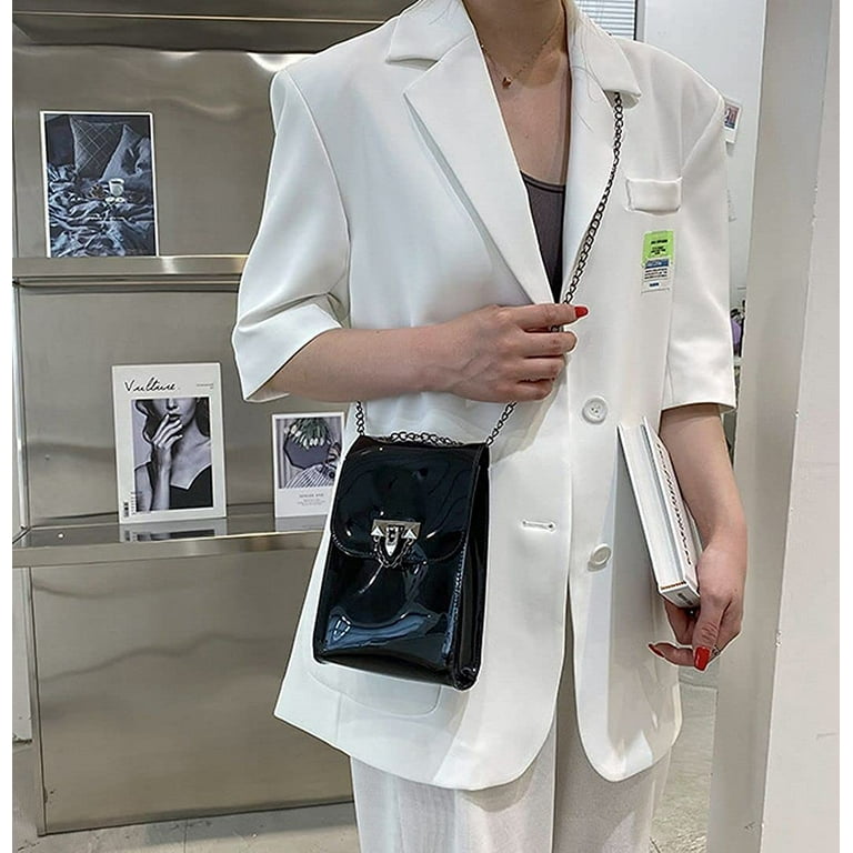 YOUI GIFTS Clear Crossbody Bag Transparent Cell Phone Purse Small PVC Shoulder Bag Jelly Handbag Messenger Bag