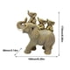 thumbnail image 2 of Adorno de resina/juego de elefantes bebés montando una estatua de elefante animal amarillo 4 piezas, 2 of 8