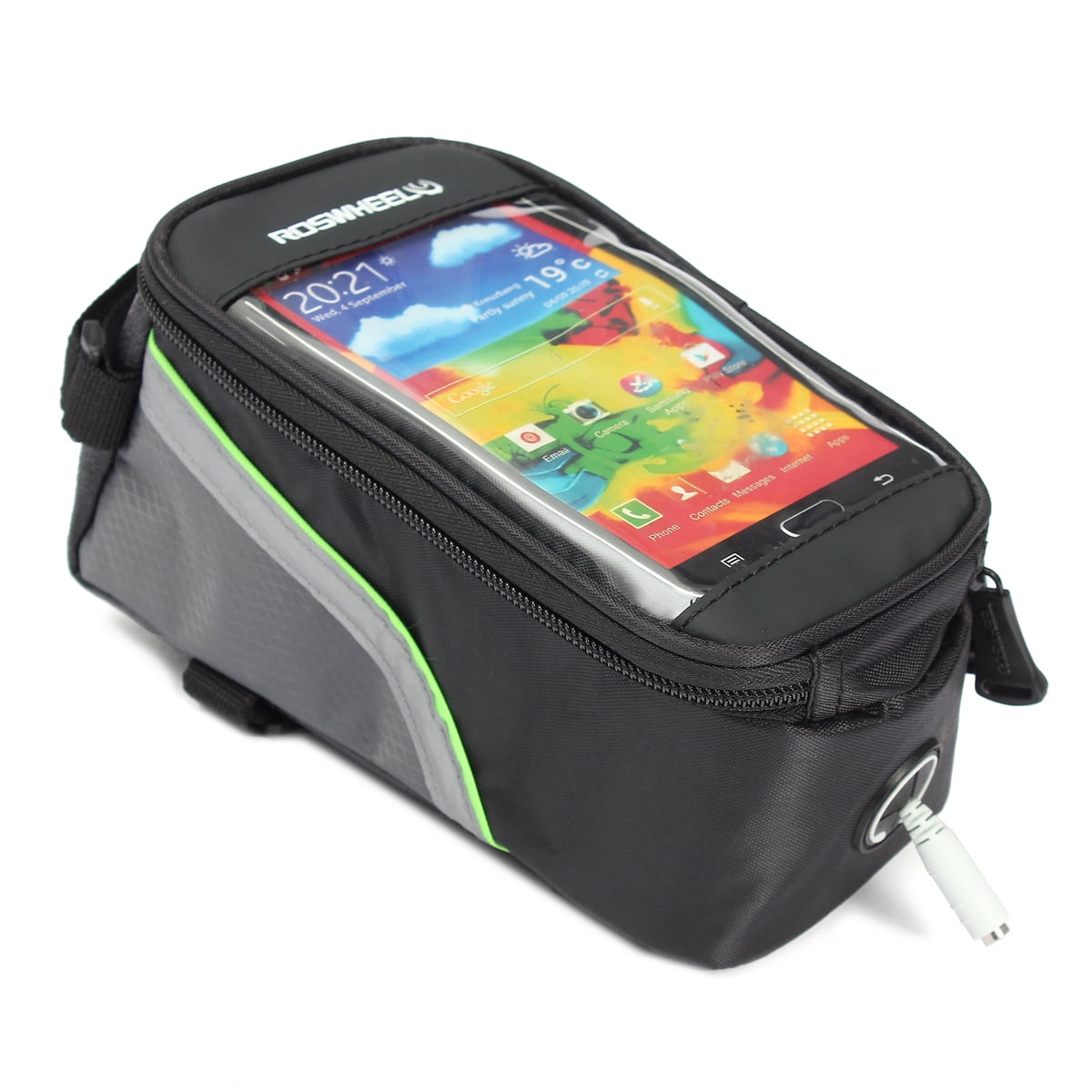 Roswheel Waterproof Bike Frame Bag Bicycle Touch Screen Phone Holder 5.5/" /&Cable