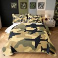 thumbnail image 2 of Manfei Retro Airplane Twin Quilt Set, Vintage Camouflage Vehicle Twin Coverlet Set, Desert Tan, 2-Piece, 1 Bedspread and 1 Pillowcase, 2 of 7