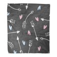 thumbnail image 1 of ASHLEIGH Throw Blanket Warm Cozy Print Flannel Pink Cupid Valentine Day Pattern Arrows and Hearts Vintage Comfortable Soft for Bed Sofa and Couch 50x60 Inches, 1 of 1