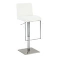 thumbnail image 2 of Home Square 29" Stainless Steel Height Swivel Stool in White - Set of 2, 2 of 3