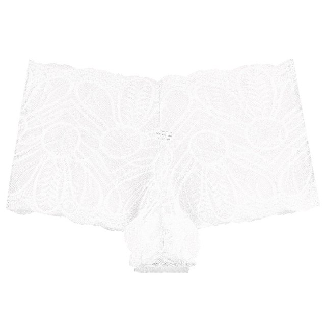 Gibobby Calzoncillos Talle Bajo Dama Calzoncillos sin costuras con recorte de cintura alta y encaje sexy para mujer(Blanco, M)