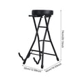 thumbnail image 2 of Foldable Guitar Stool with Padded Seat and Rear Mounted Guitar Hanger， 29 inch, 2 of 8