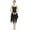 Black, variant on Women Lyrical Dance Dress Modern Contemporary Ballet Dancewear Spaghetti Strap Chiffon Flowy Dress S White